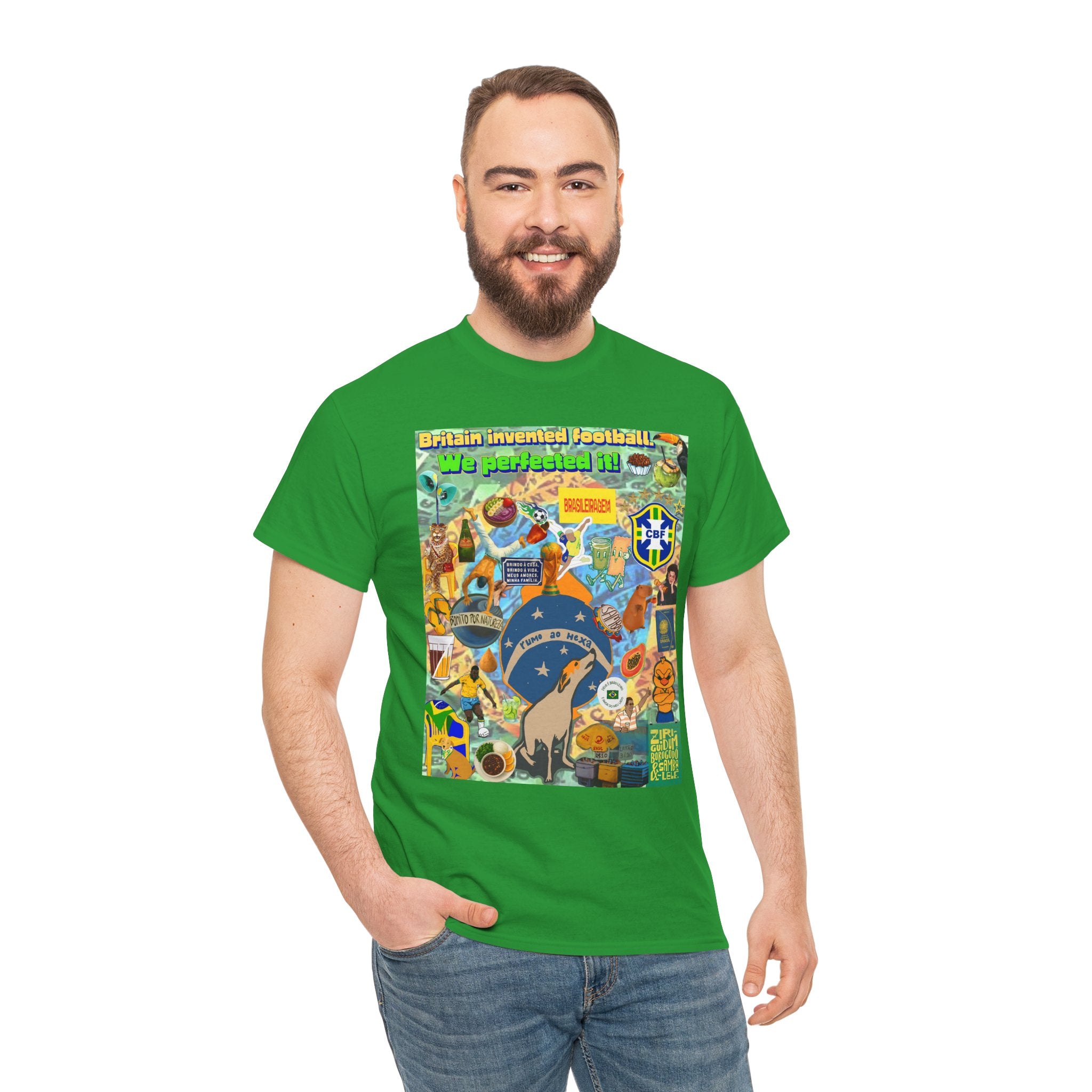 Unisex 100% Algodão OEKO-TEX®  | Brasil x Britain - O jogo nasceu lá, mas o Brasil o elevou a outro patamar!