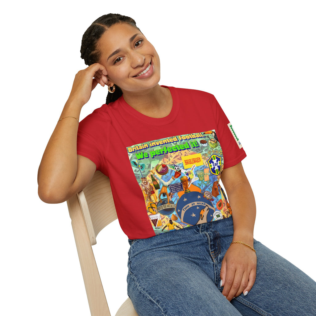 Unisex Graphic T-Shirt | Brasil x Britain - O jogo nasceu lá, mas o Brasil o elevou a outro patamar!
