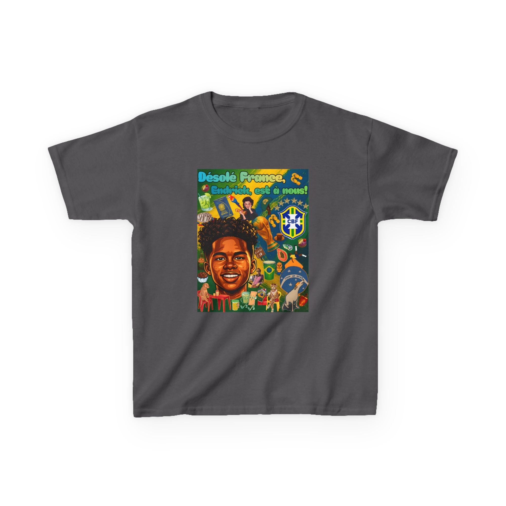 Unisex Kids 100% Algodão | Brasil x França