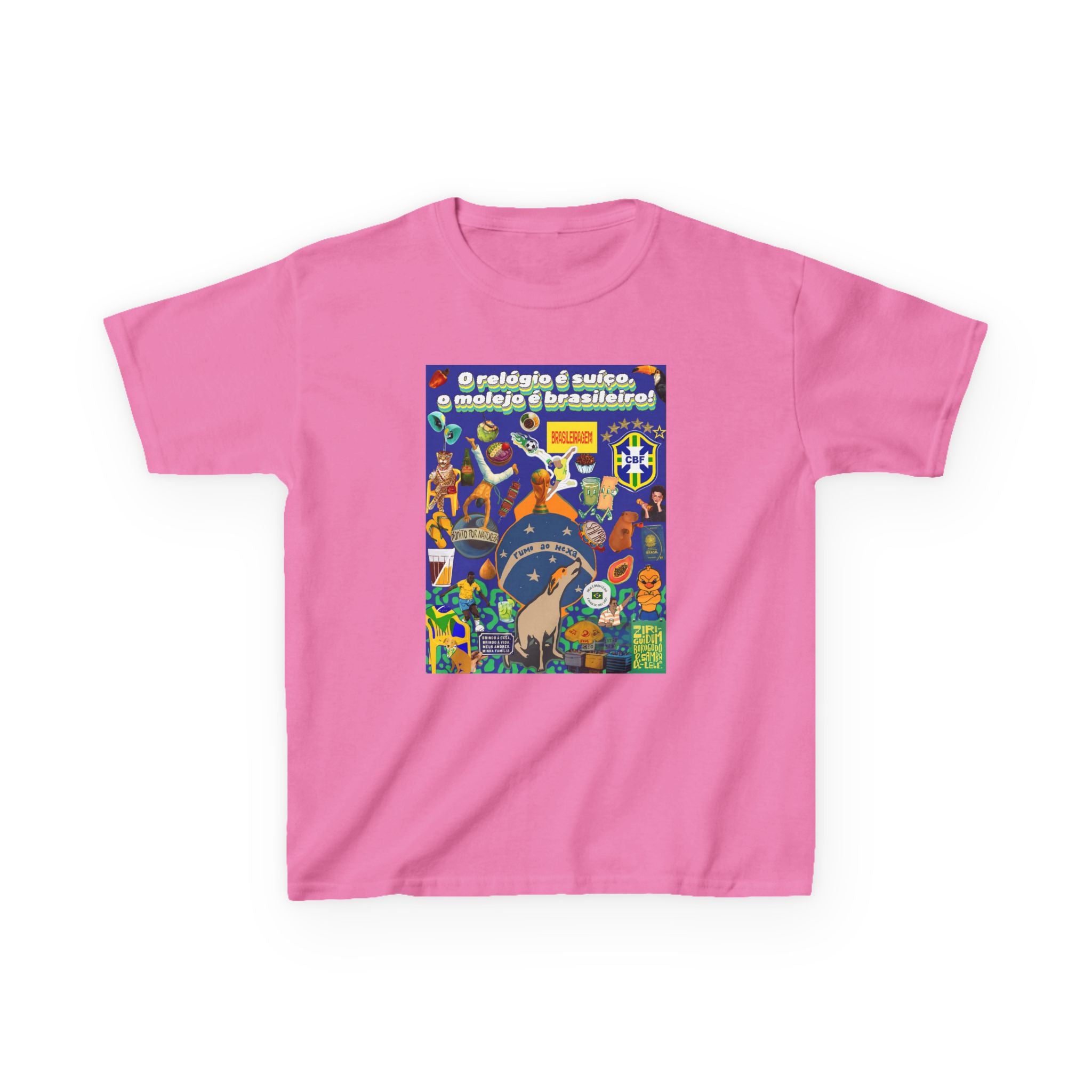 Unisex Kids 100% Algodão | Brasil x Suíça - O relógio é deles, o molejo é nosso!