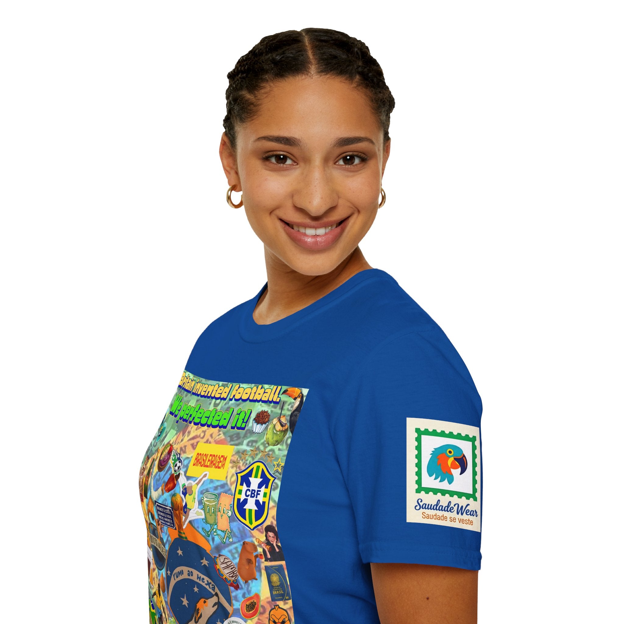 Unisex Graphic T-Shirt | Brasil x Britain - O jogo nasceu lá, mas o Brasil o elevou a outro patamar!