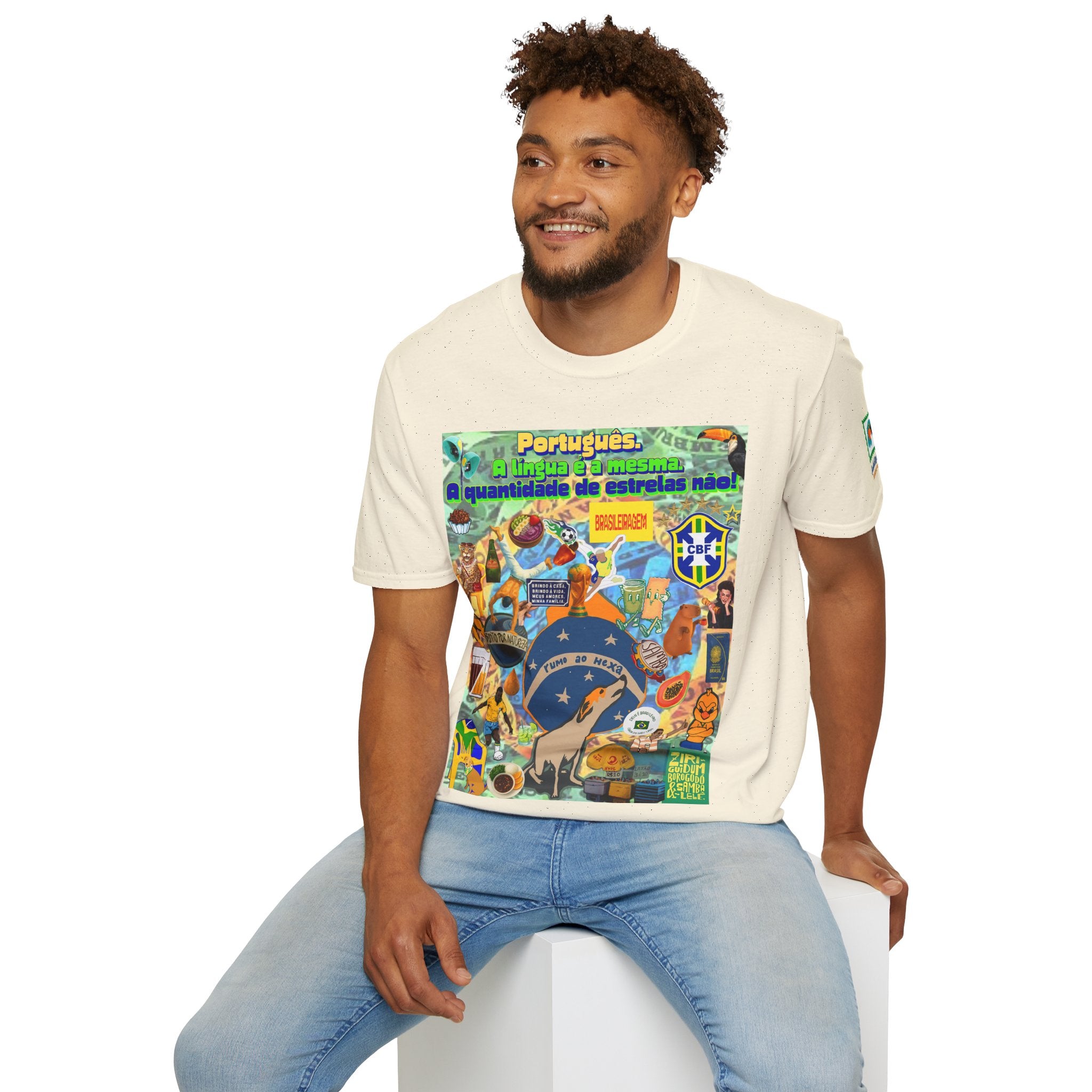 Unisex Graphic T-Shirt | Brasil x Portugal- Quantidade de estrelas!