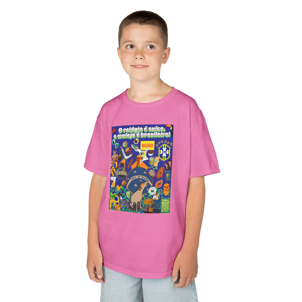Unisex Kids 100% Algodão | Brasil x Suíça - O relógio é deles, o molejo é nosso!