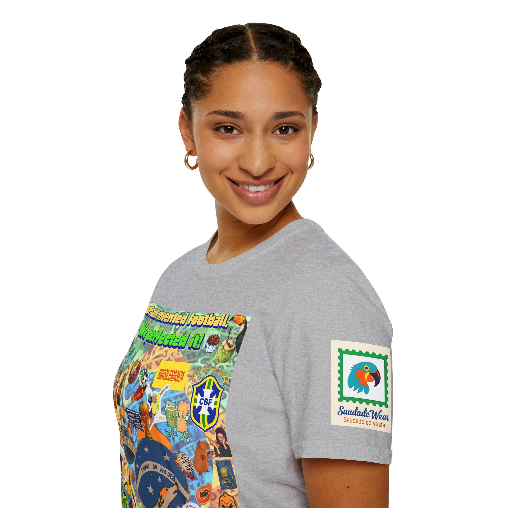 Unisex Graphic T-Shirt | Brasil x Britain - O jogo nasceu lá, mas o Brasil o elevou a outro patamar!