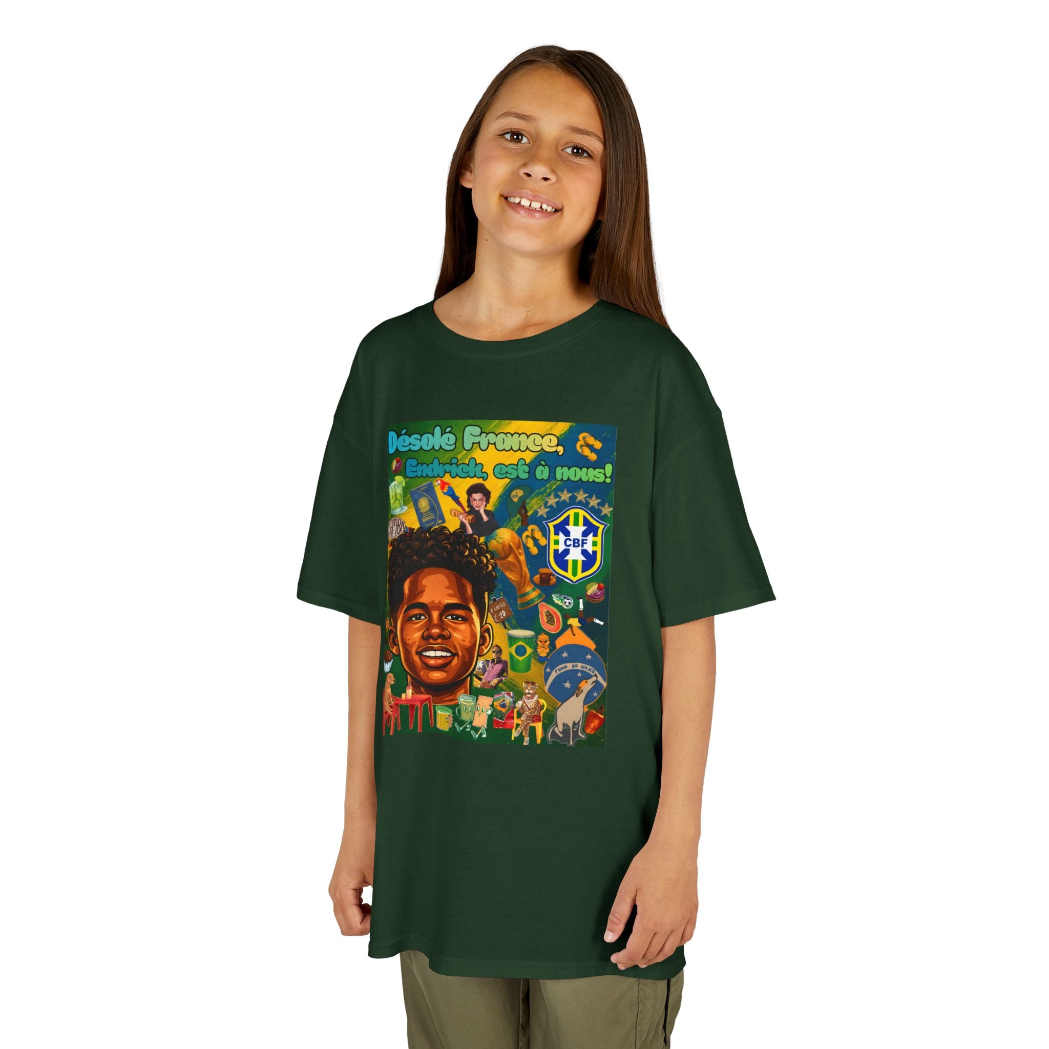 Unisex Kids 100% Algodão | Brasil x França
