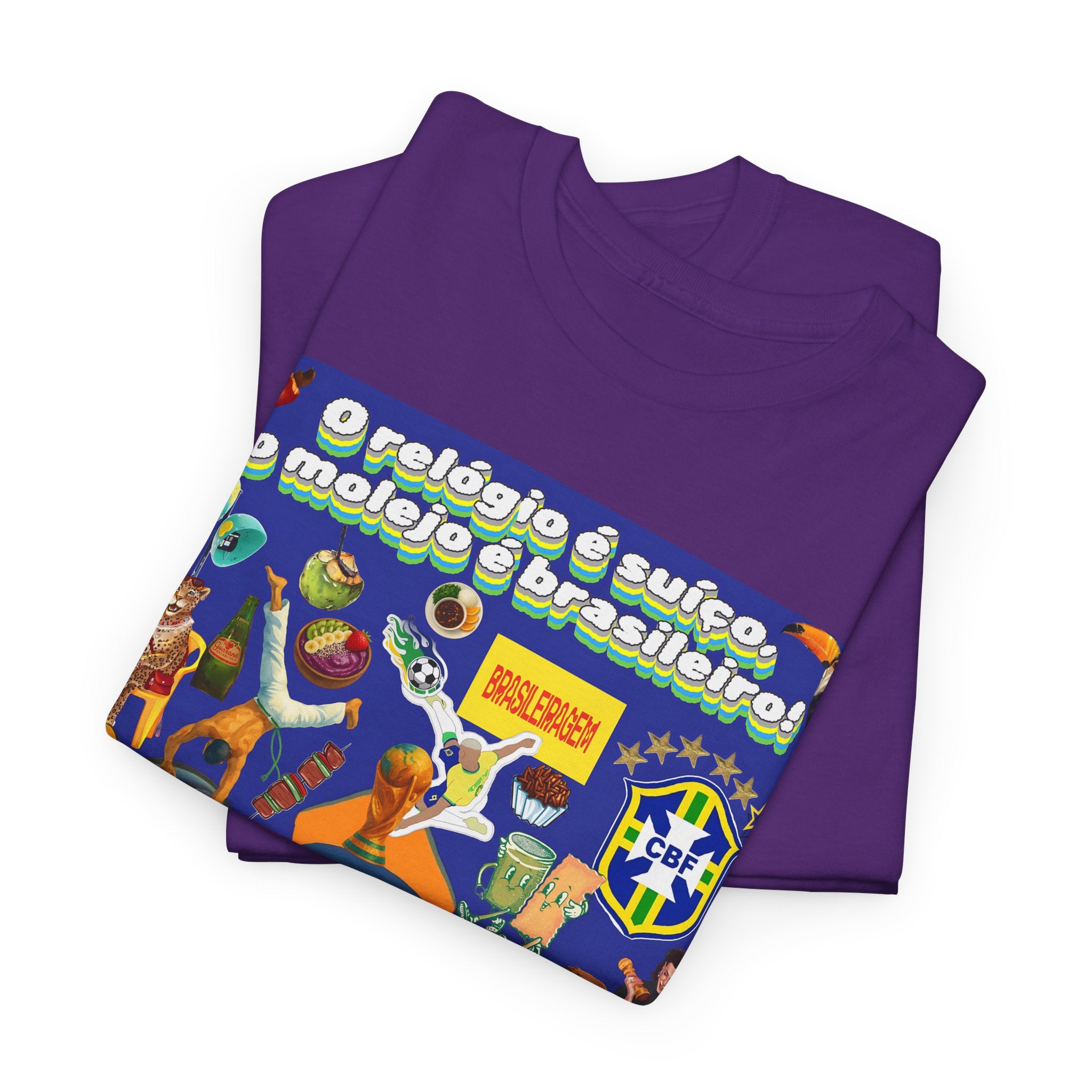 Unisex 100% Algodão OEKO-TEX®  | Brasil x Suíça - O relógio é suíço, mas o molejo é nosso!
