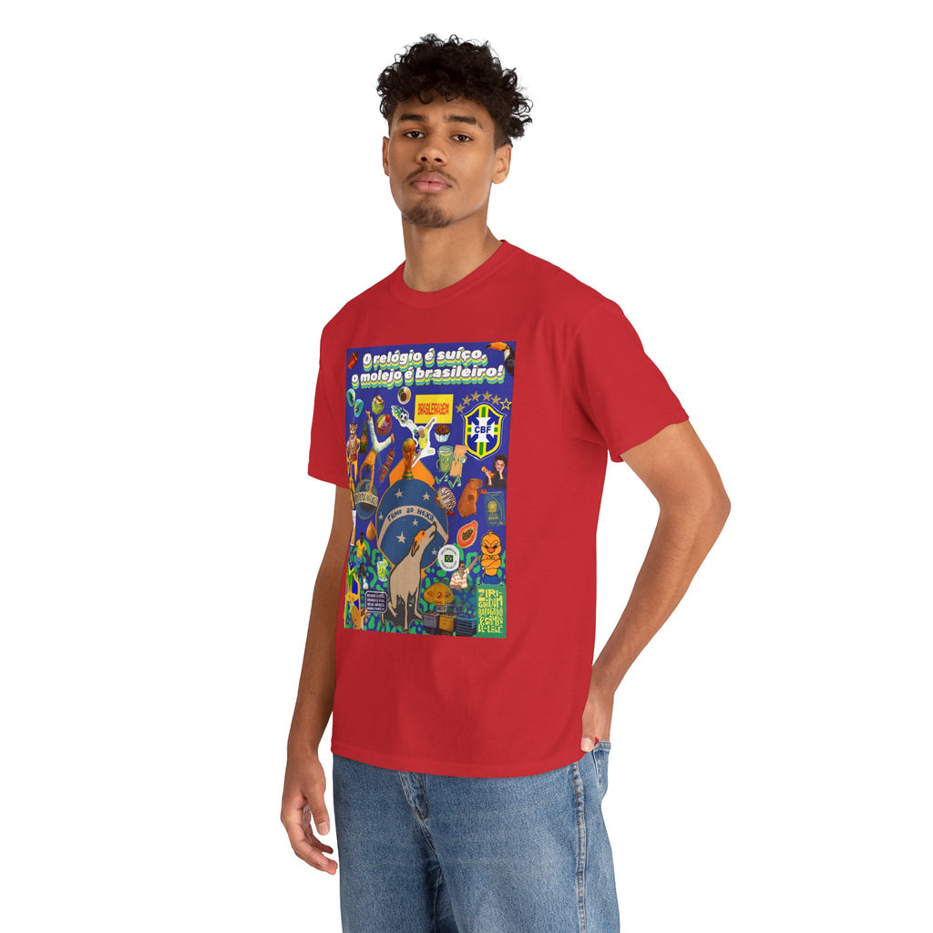 Unisex 100% Algodão OEKO-TEX®  | Brasil x Suíça - O relógio é suíço, mas o molejo é nosso!