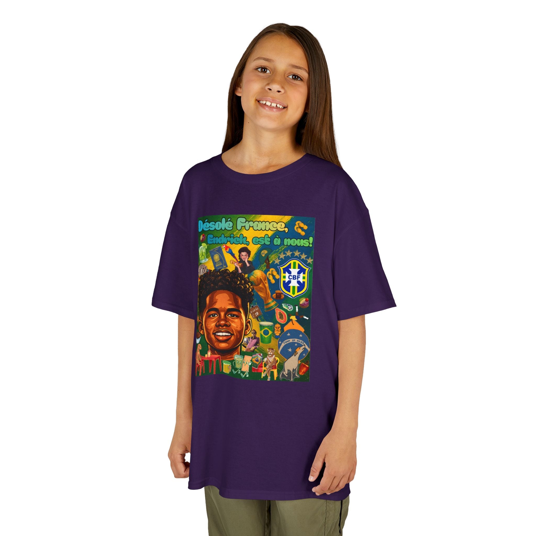 Unisex Kids 100% Algodão | Brasil x França