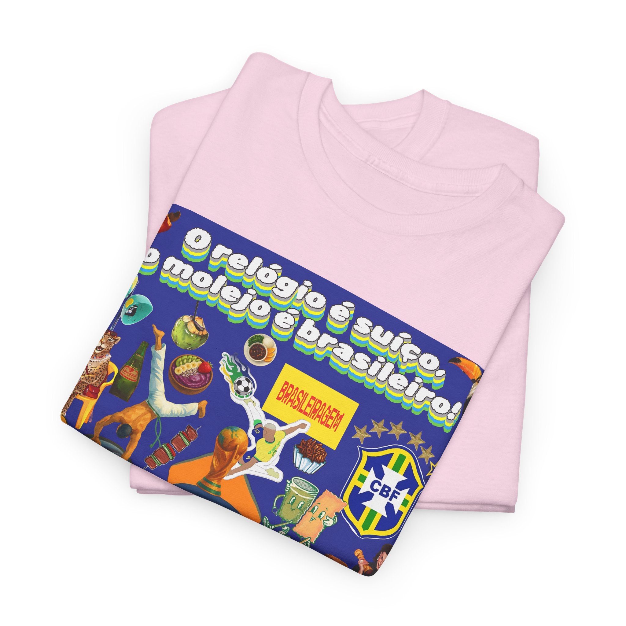 Unisex 100% Algodão OEKO-TEX®  | Brasil x Suíça - O relógio é suíço, mas o molejo é nosso!