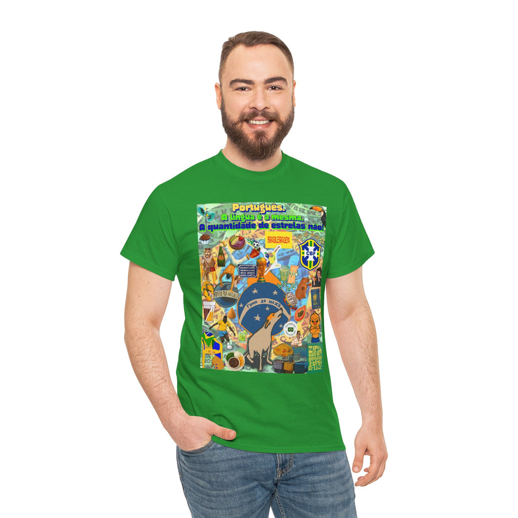 Unisex 100% Algodão OEKO-TEX®  | Brasil x Portugal - Quantidade de estrelas.