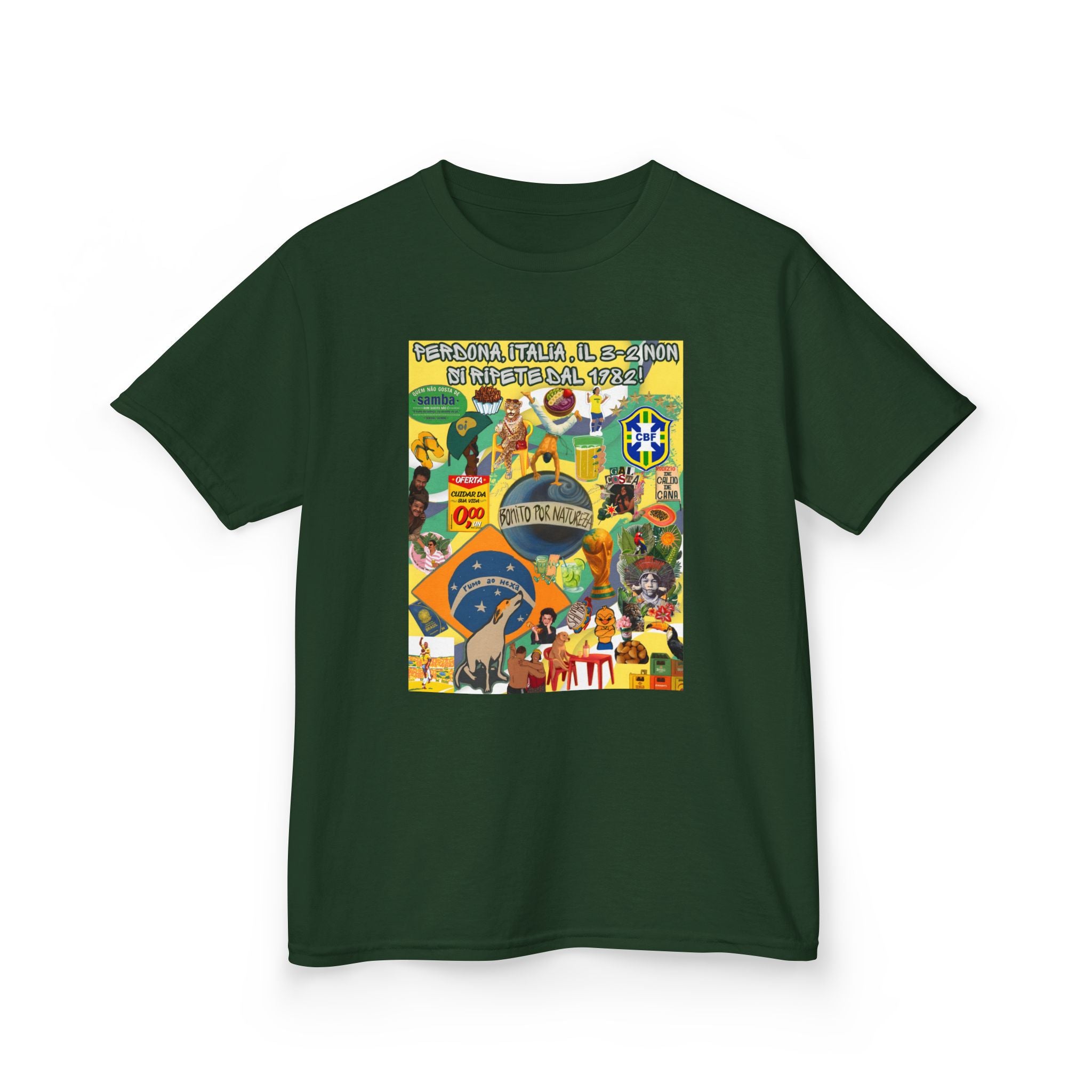 Unisex Kids 100% Algodão | Brasil x Itália