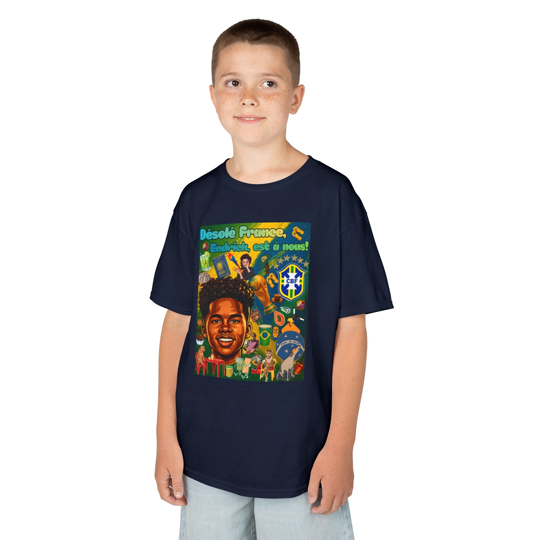 Unisex Kids 100% Algodão | Brasil x França