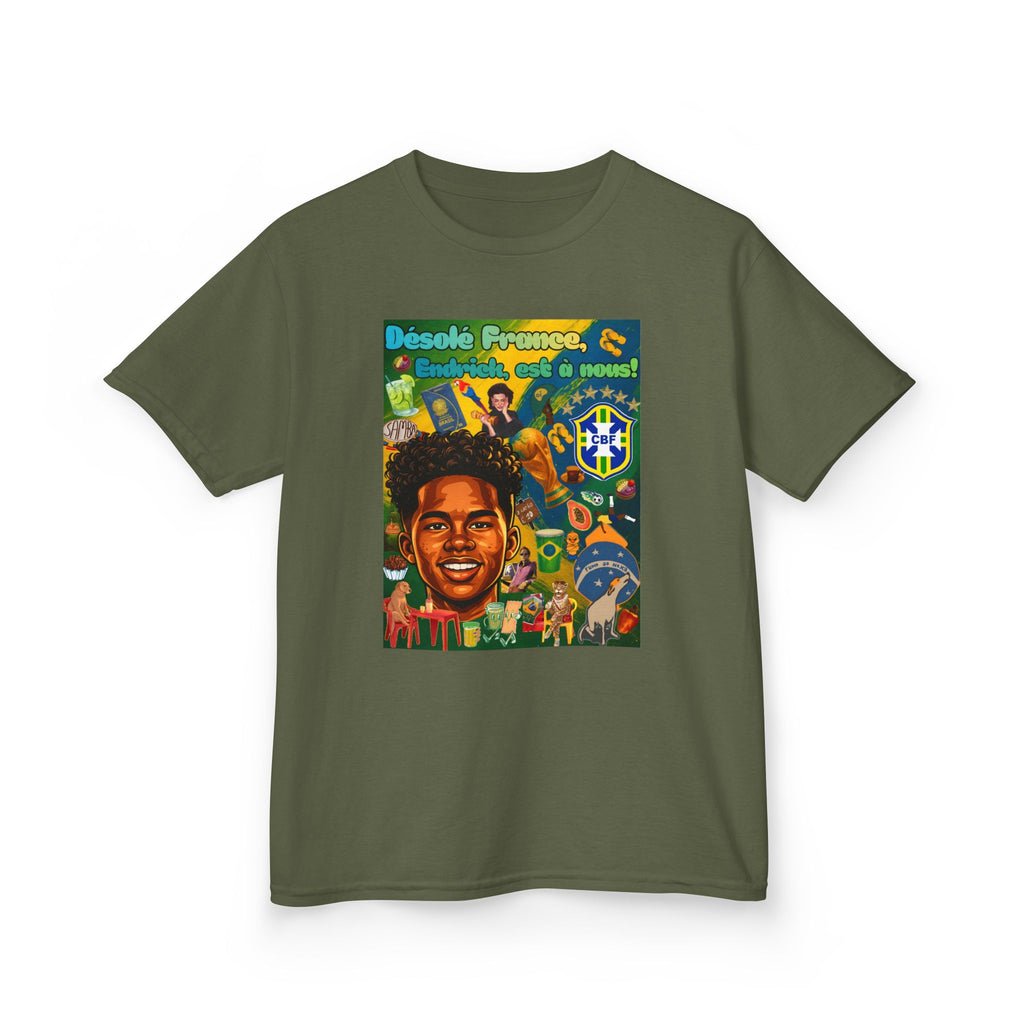Unisex Kids 100% Algodão | Brasil x França