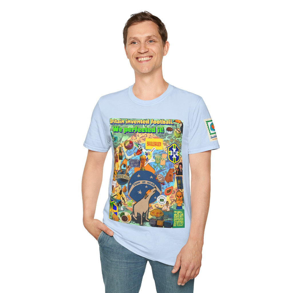 Unisex Graphic T-Shirt | Brasil x Britain - O jogo nasceu lá, mas o Brasil o elevou a outro patamar!