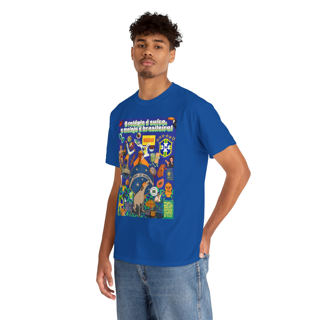 Unisex 100% Algodão OEKO-TEX®  | Brasil x Suíça - O relógio é suíço, mas o molejo é nosso!