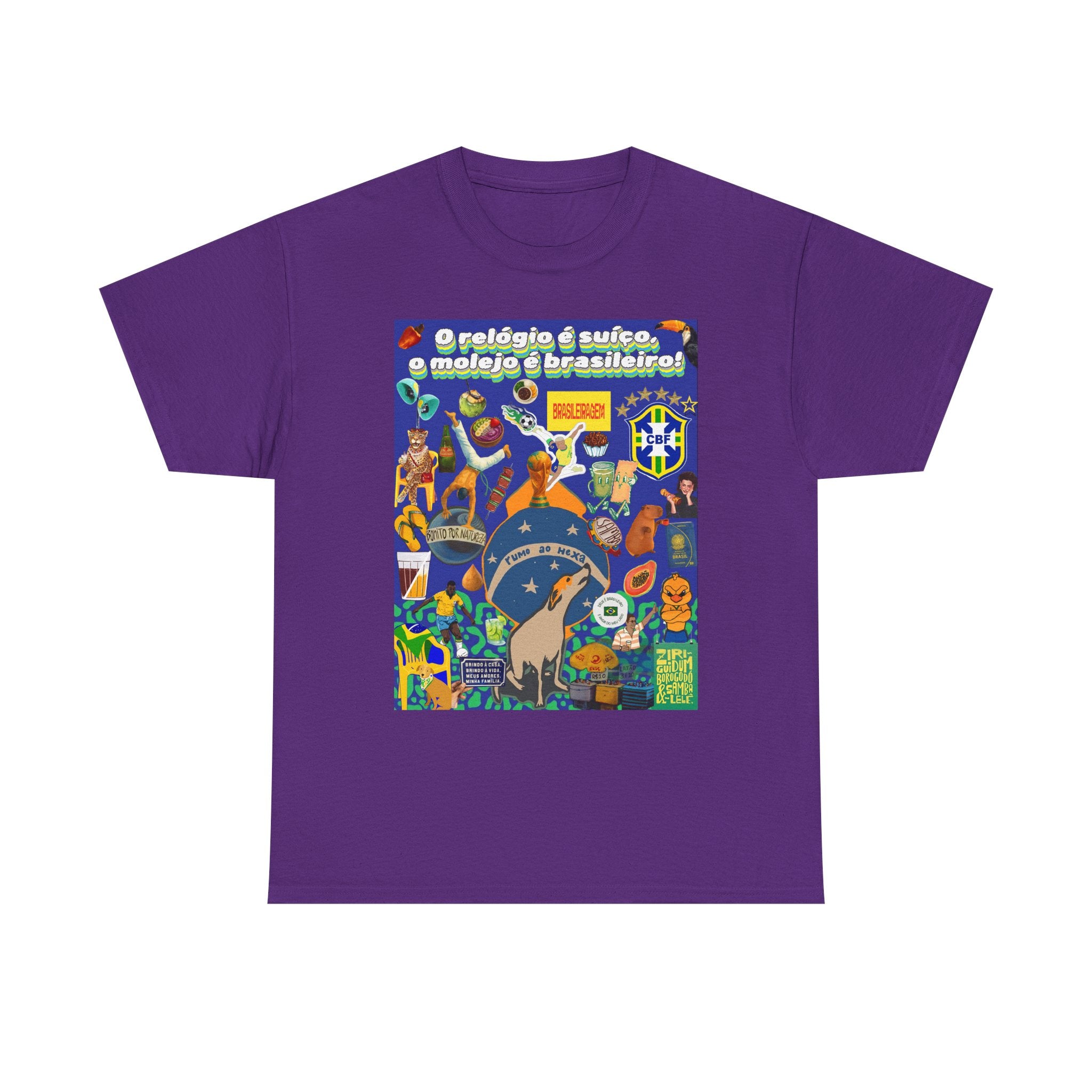 Unisex 100% Algodão OEKO-TEX®  | Brasil x Suíça - O relógio é suíço, mas o molejo é nosso!