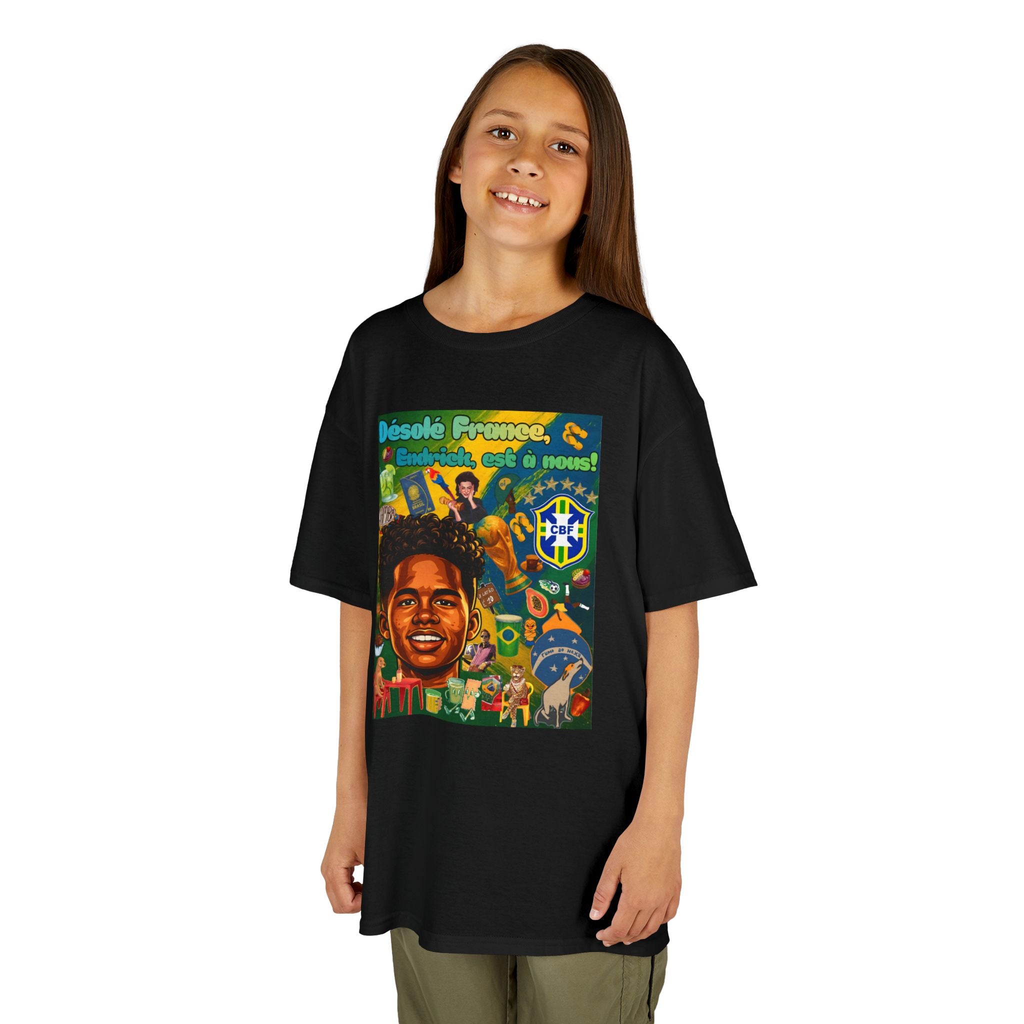 Unisex Kids 100% Algodão | Brasil x França