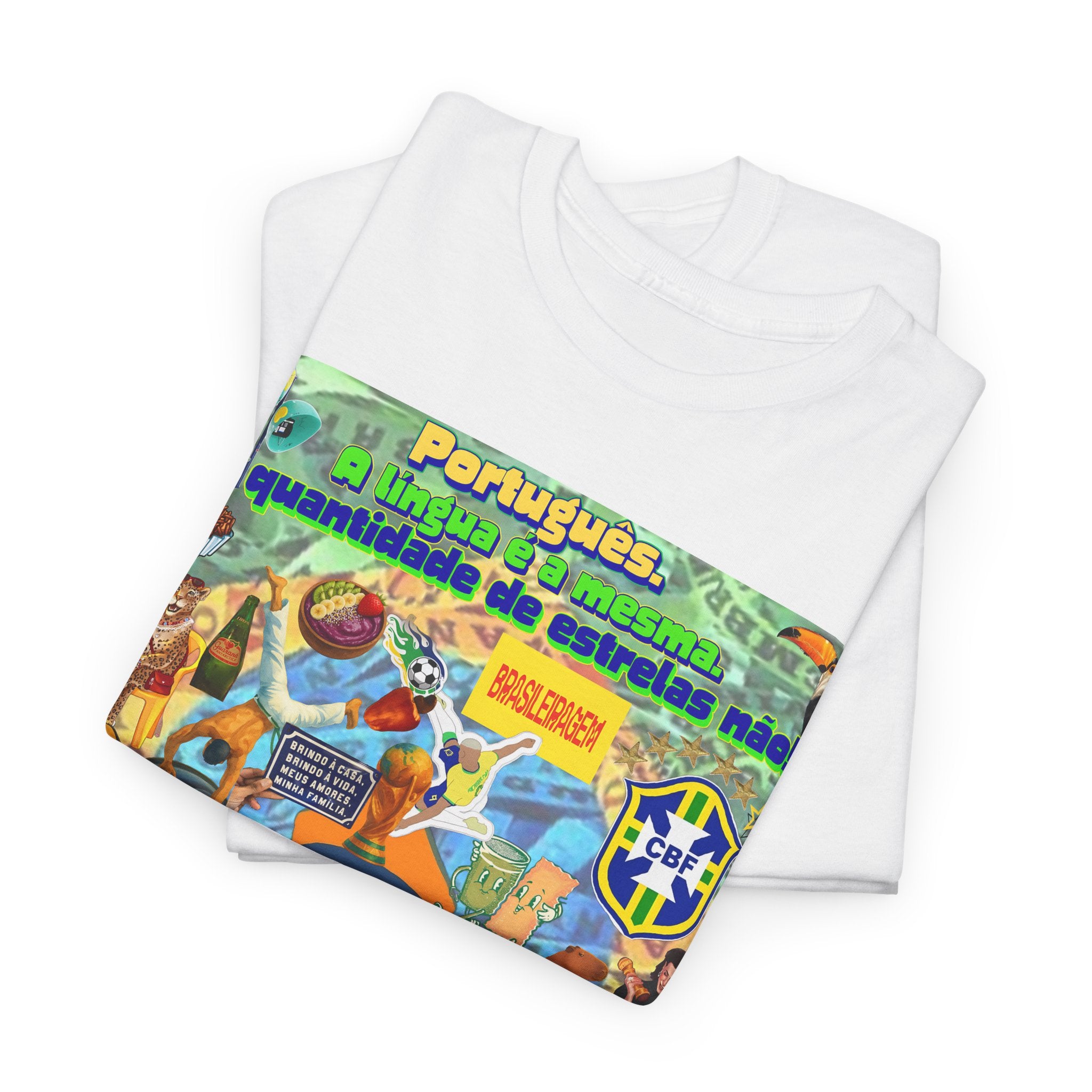 Unisex 100% Algodão OEKO-TEX®  | Brasil x Portugal - Quantidade de estrelas.