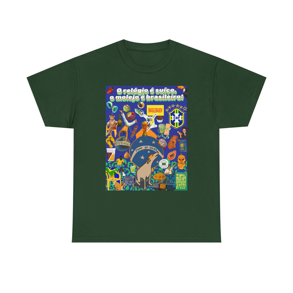 Unisex 100% Algodão OEKO-TEX®  | Brasil x Suíça - O relógio é suíço, mas o molejo é nosso!