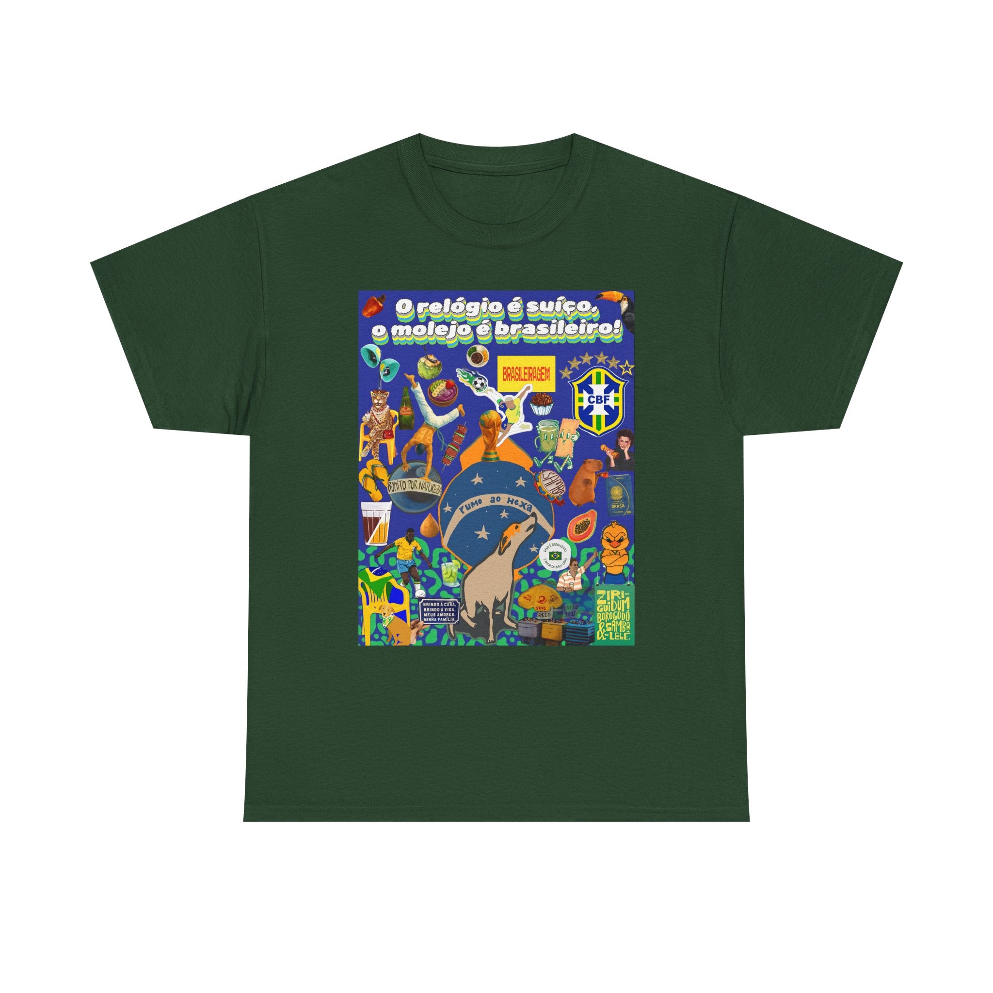 Unisex 100% Algodão OEKO-TEX®  | Brasil x Suíça - O relógio é suíço, mas o molejo é nosso!