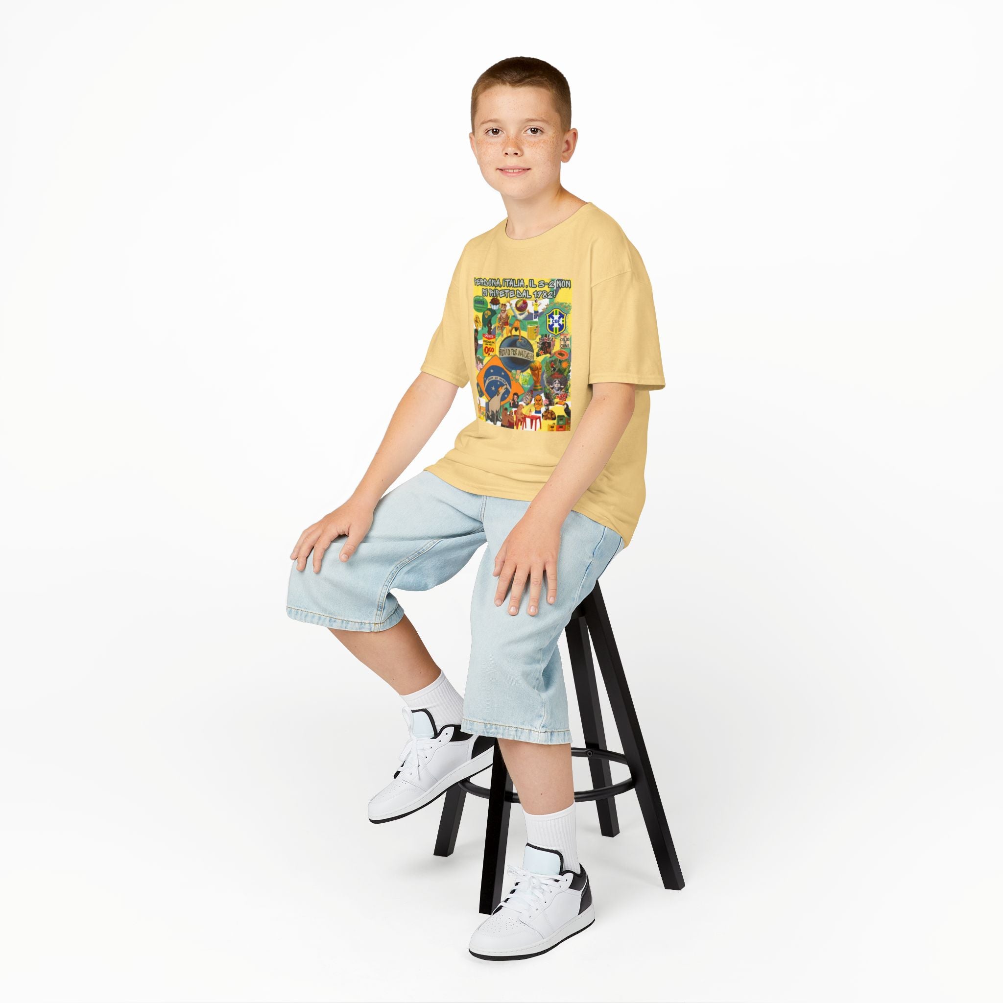 Unisex Kids 100% Algodão | Brasil x Itália