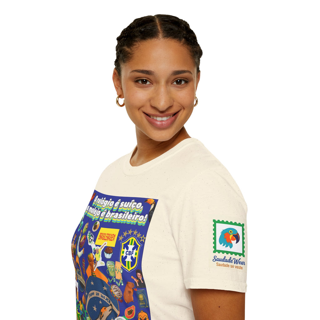 Unisex Graphic T-Shirt | Brasil x Suíça- O relógio é deles, o molejo é nosso!