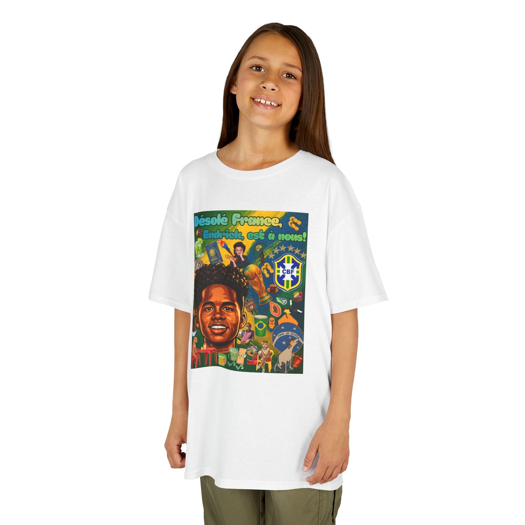 Unisex Kids 100% Algodão | Brasil x França