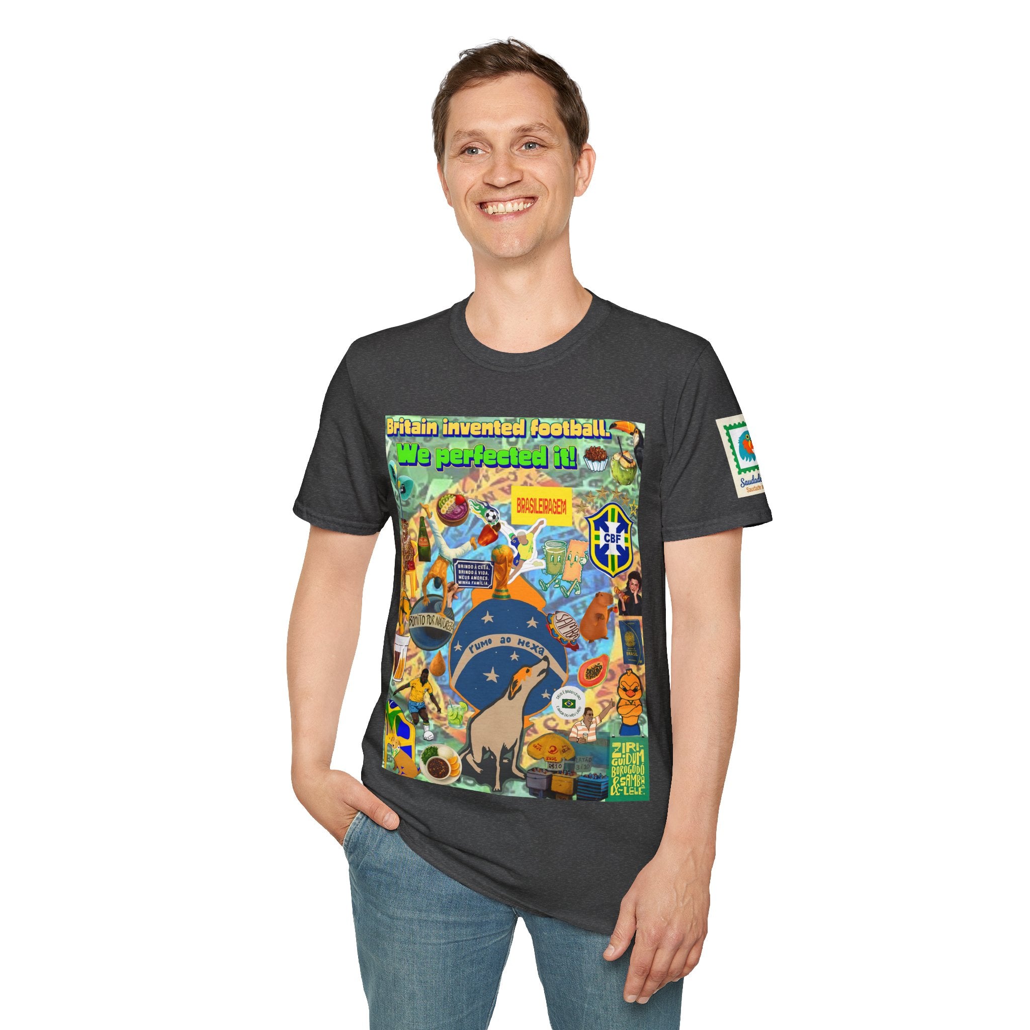 Unisex Graphic T-Shirt | Brasil x Britain - O jogo nasceu lá, mas o Brasil o elevou a outro patamar!