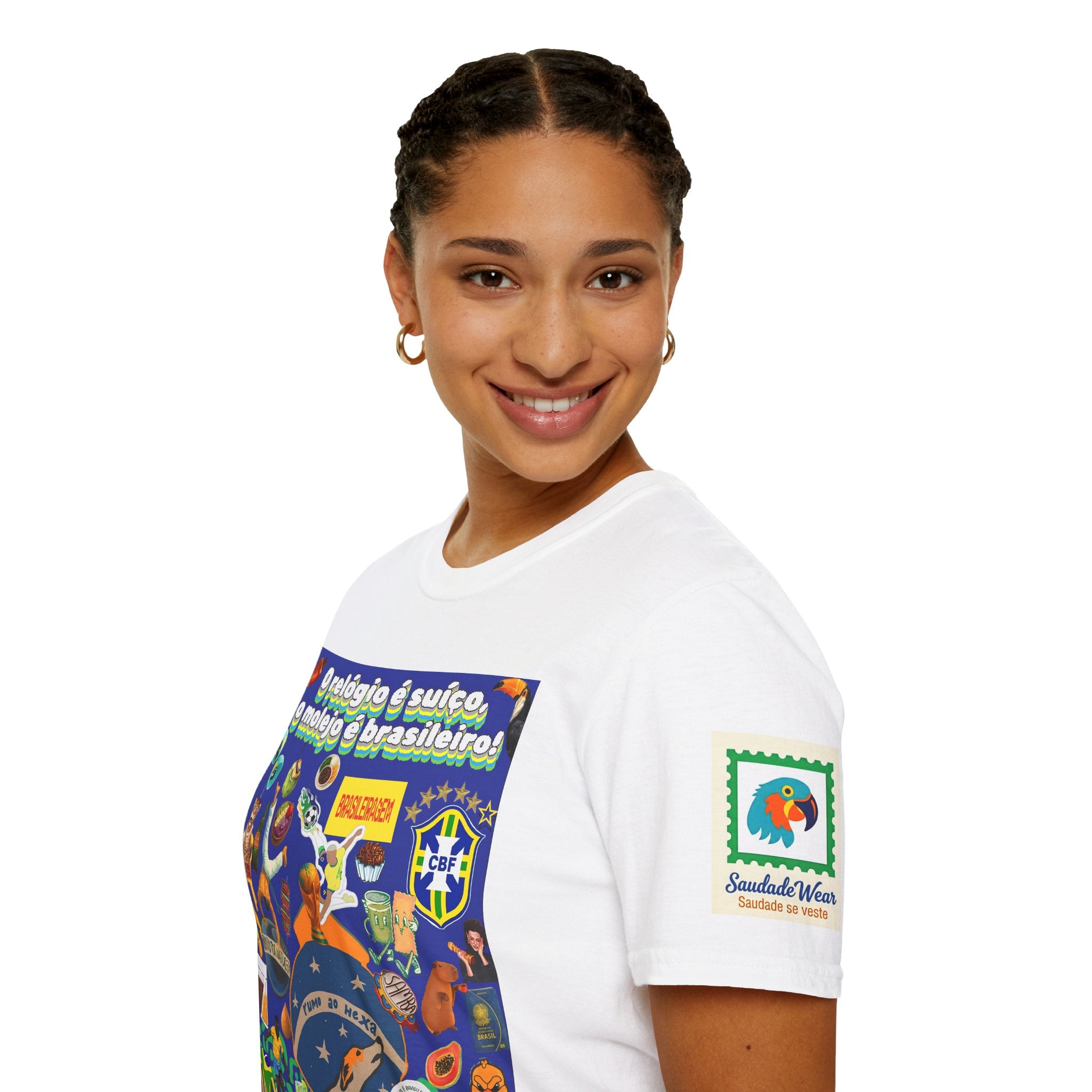 Unisex Graphic T-Shirt | Brasil x Suíça- O relógio é deles, o molejo é nosso!