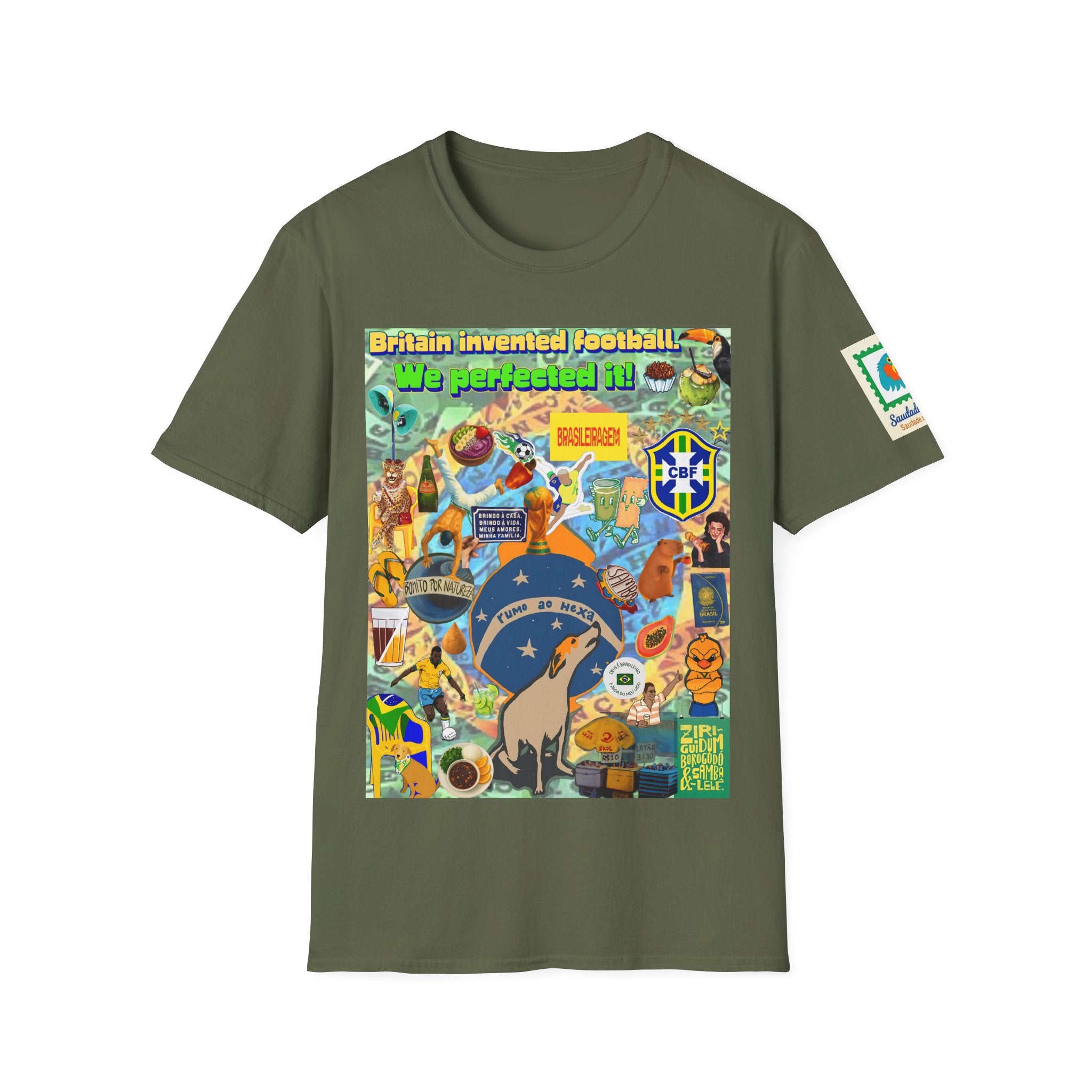 Unisex Graphic T-Shirt | Brasil x Britain - O jogo nasceu lá, mas o Brasil o elevou a outro patamar!