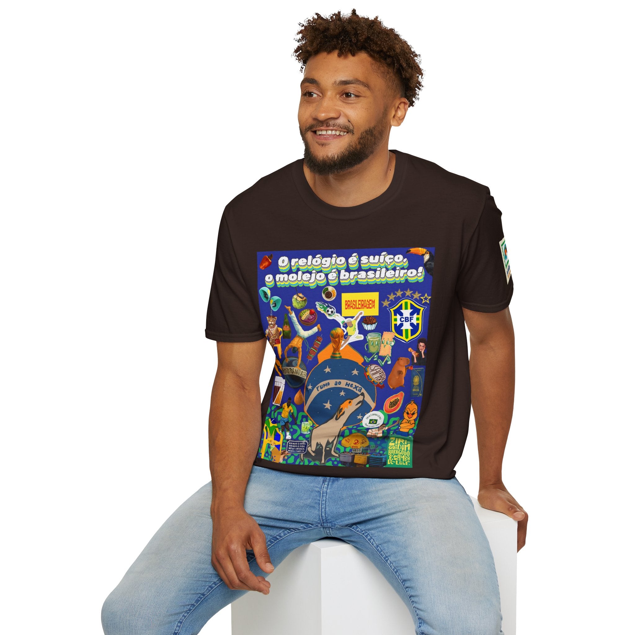 Unisex Graphic T-Shirt | Brasil x Suíça- O relógio é deles, o molejo é nosso!