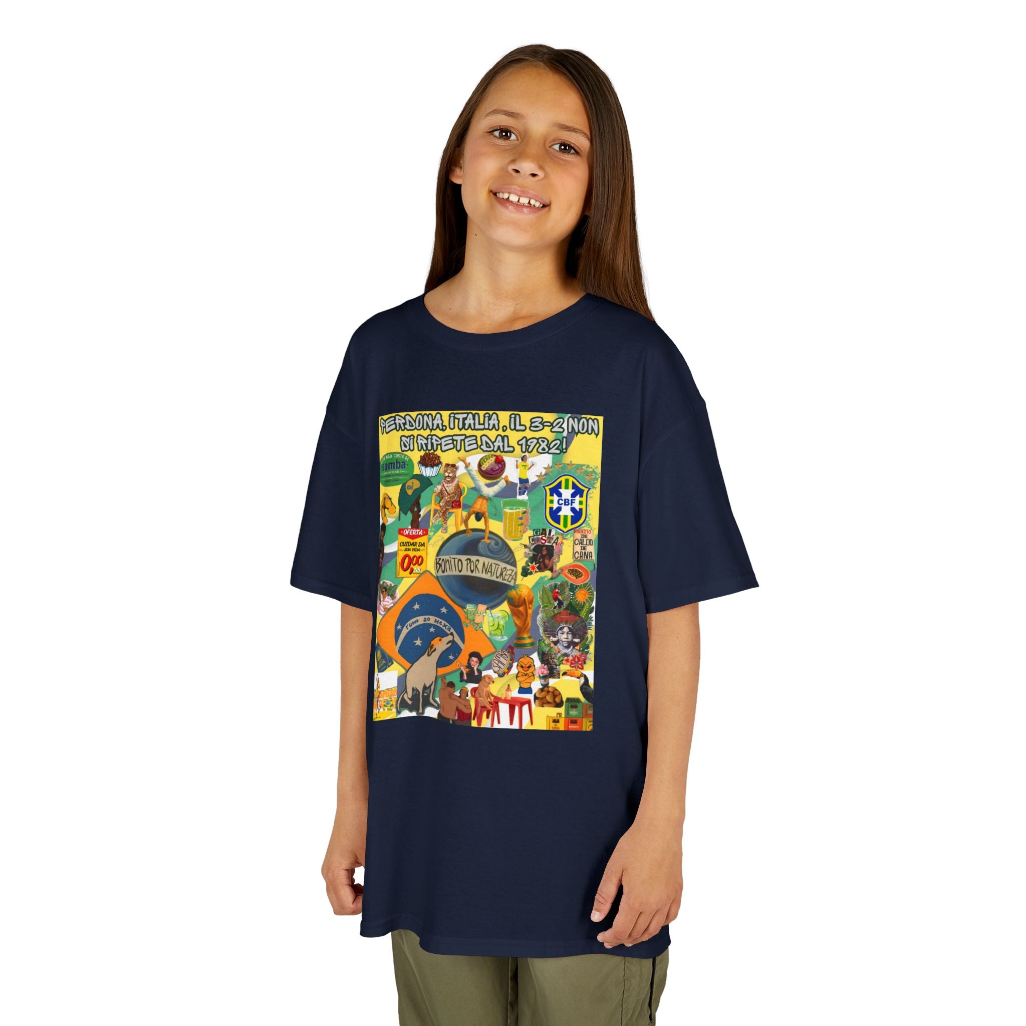 Unisex Kids 100% Algodão | Brasil x Itália