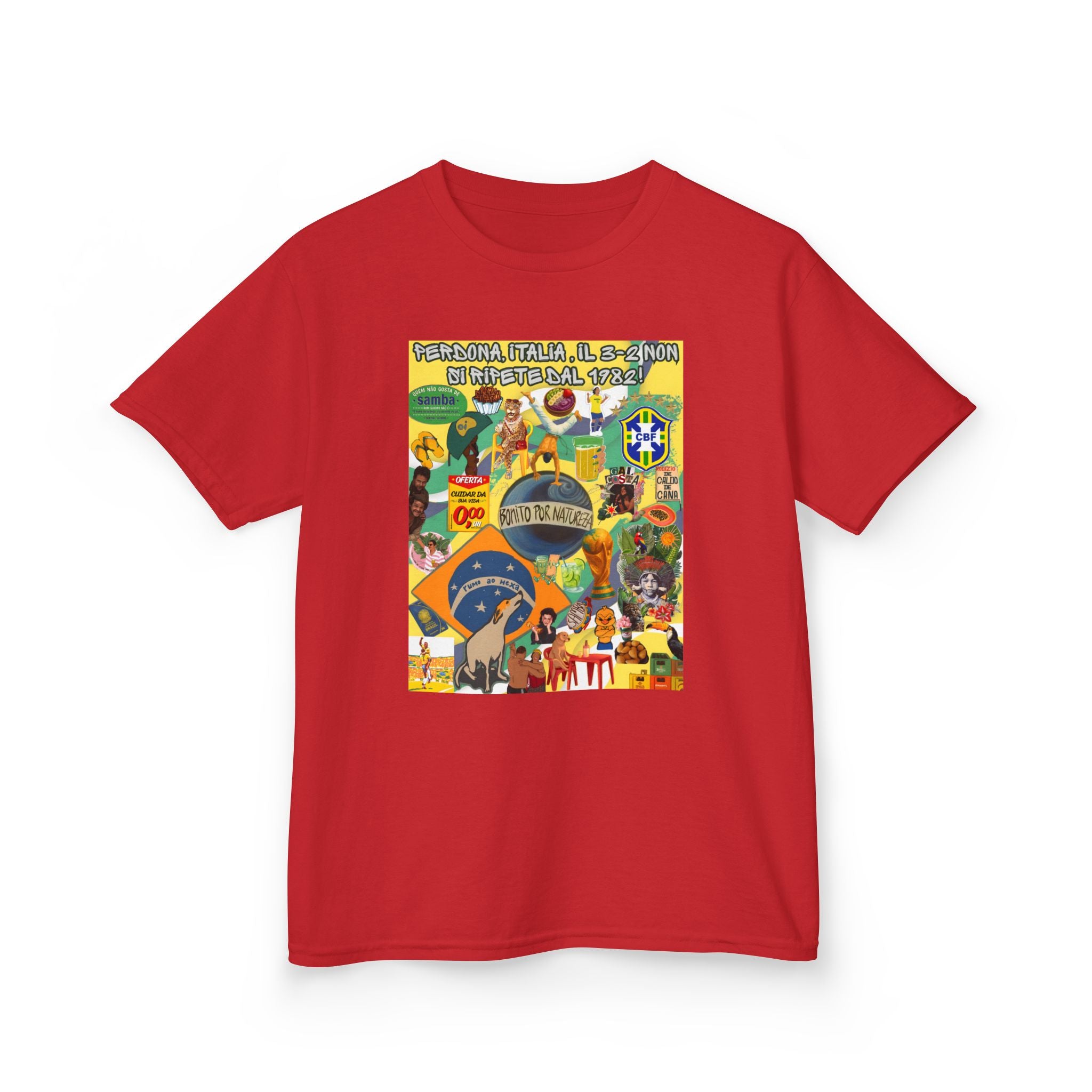 Unisex Kids 100% Algodão | Brasil x Itália