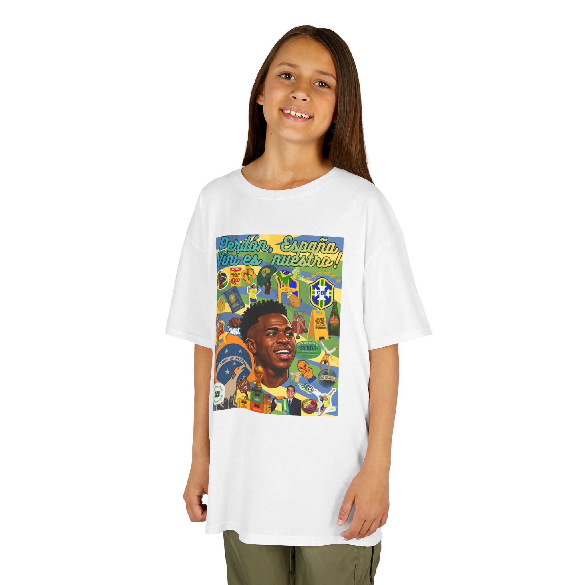 Unisex Kids 100% Algodão | Brasil x Espanha