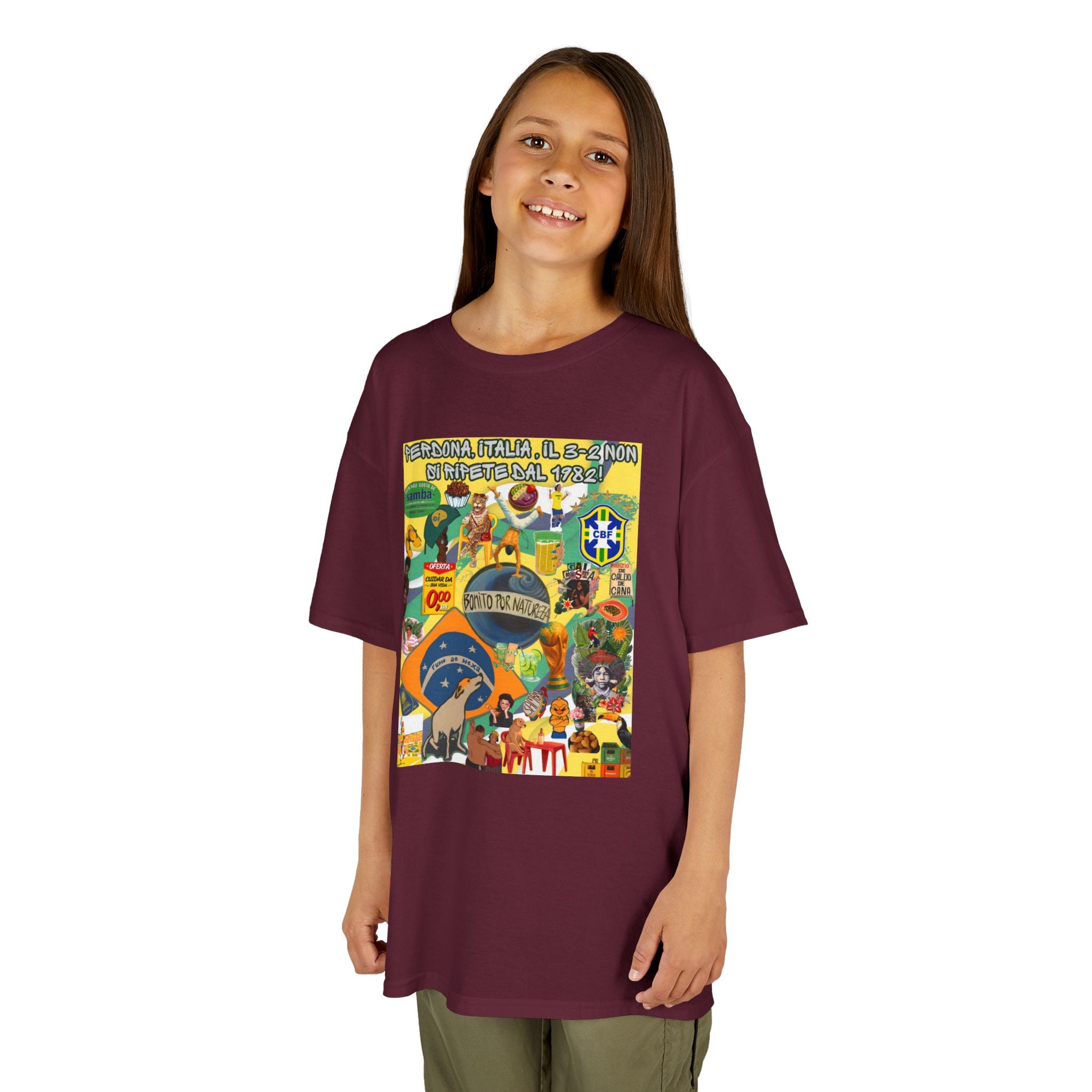 Unisex Kids 100% Algodão | Brasil x Itália