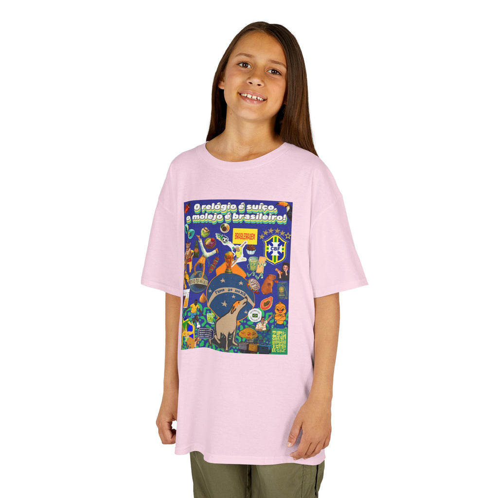 Unisex Kids 100% Algodão | Brasil x Suíça - O relógio é deles, o molejo é nosso!