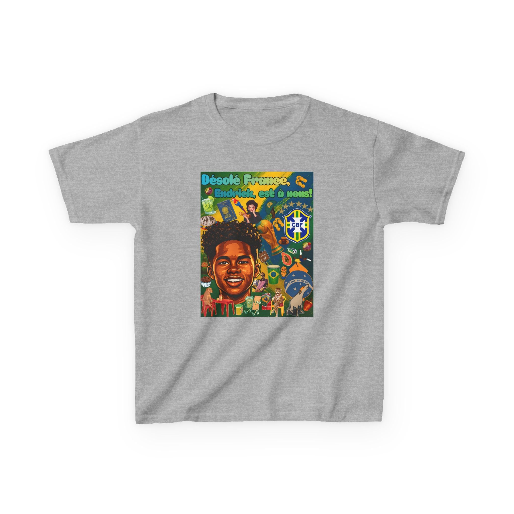 Unisex Kids 100% Algodão | Brasil x França