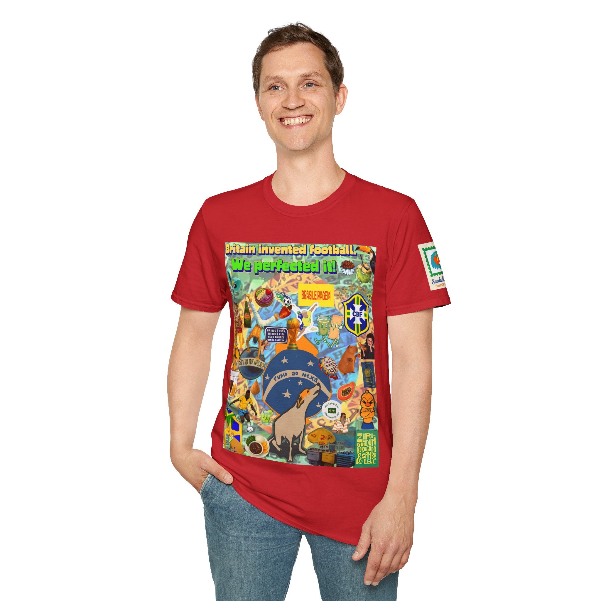 Unisex Graphic T-Shirt | Brasil x Britain - O jogo nasceu lá, mas o Brasil o elevou a outro patamar!