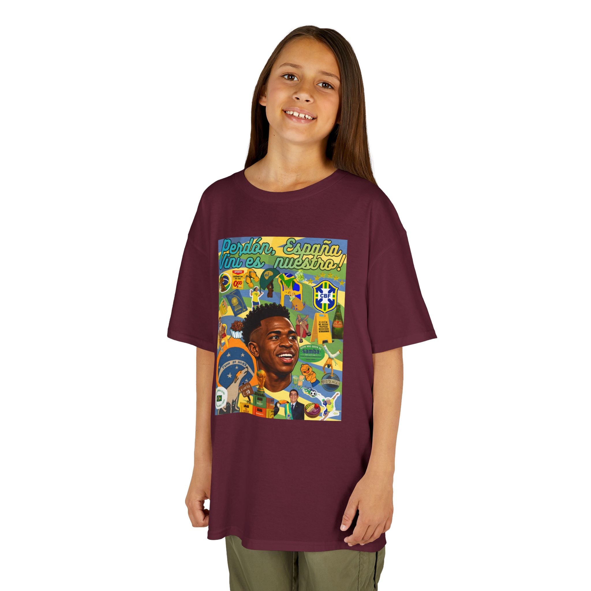 Unisex Kids 100% Algodão | Brasil x Espanha