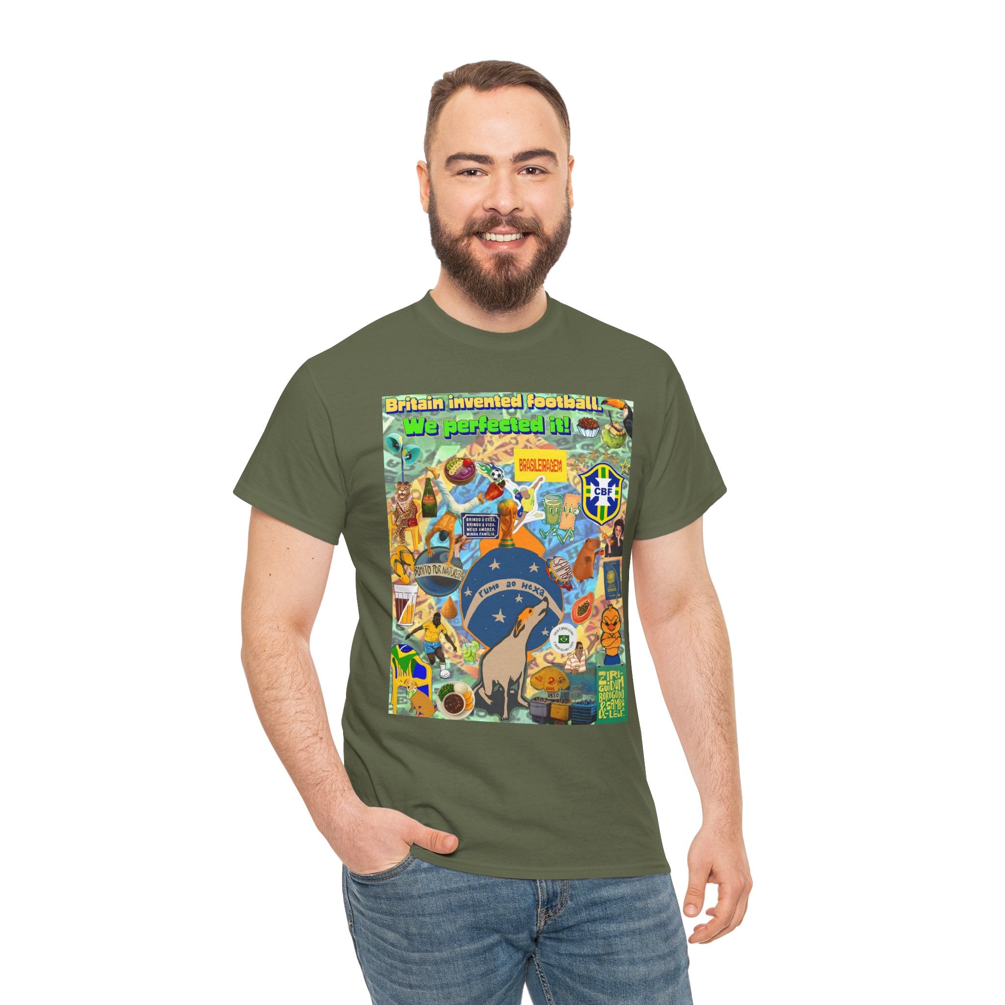Unisex 100% Algodão OEKO-TEX®  | Brasil x Britain - O jogo nasceu lá, mas o Brasil o elevou a outro patamar!