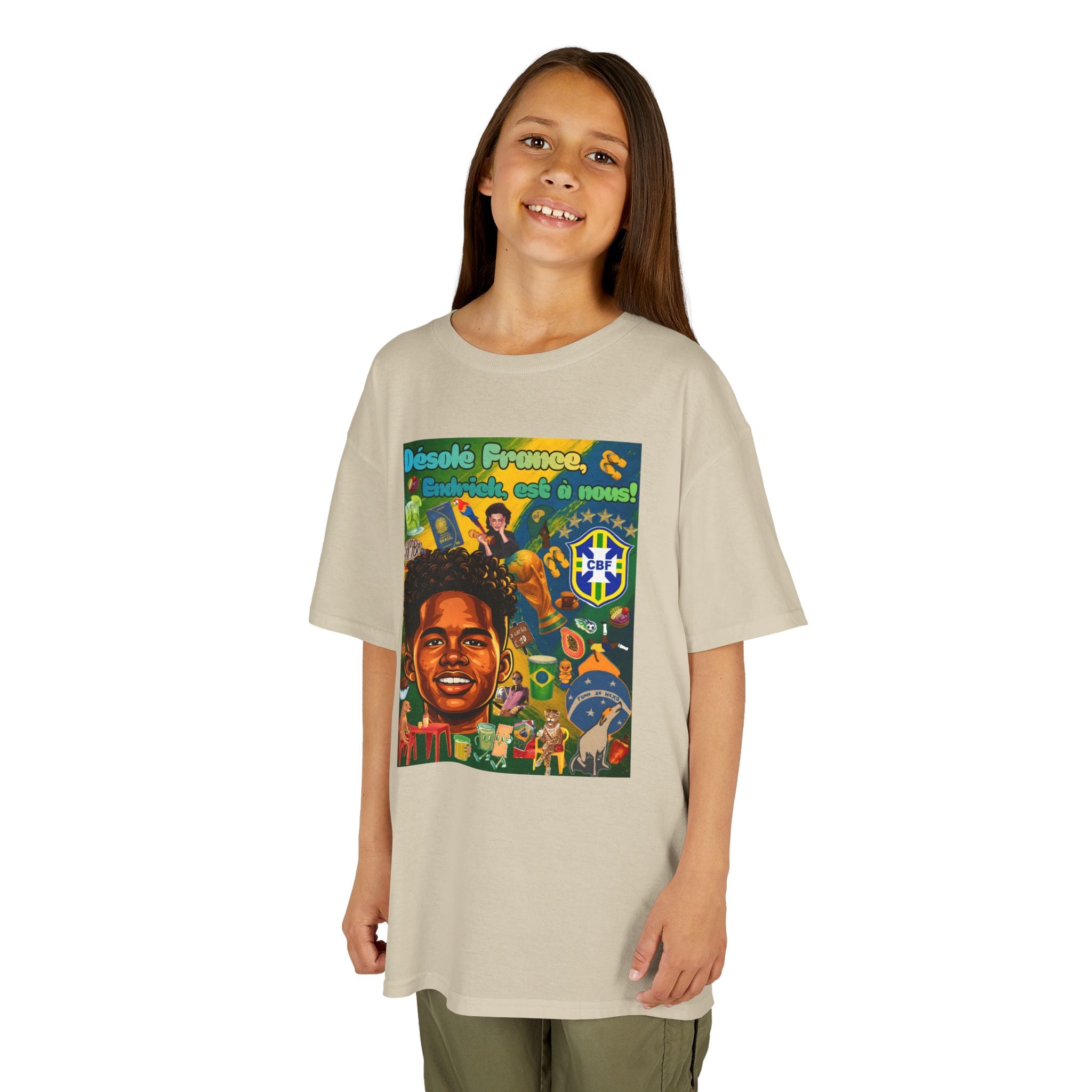 Unisex Kids 100% Algodão | Brasil x França