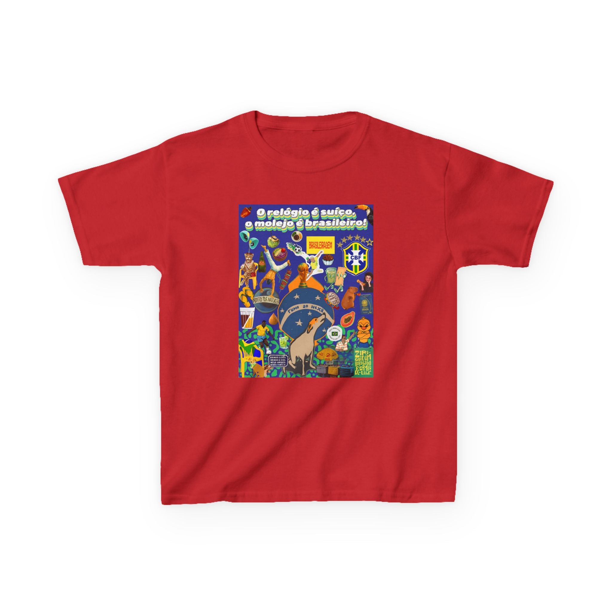 Unisex Kids 100% Algodão | Brasil x Suíça - O relógio é deles, o molejo é nosso!