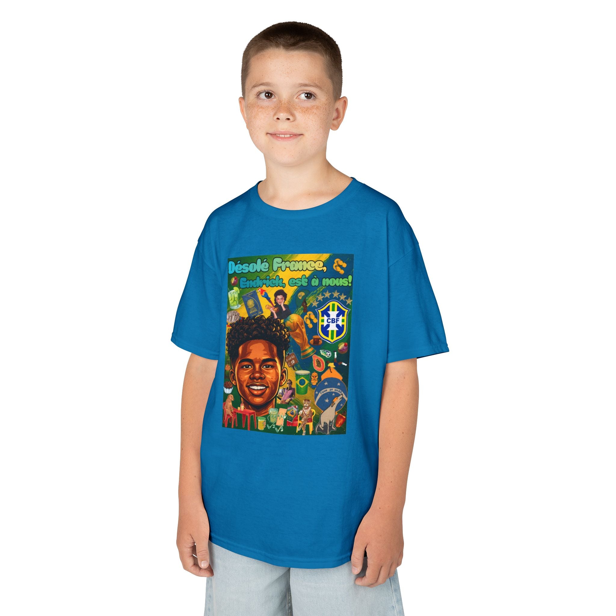Unisex Kids 100% Algodão | Brasil x França