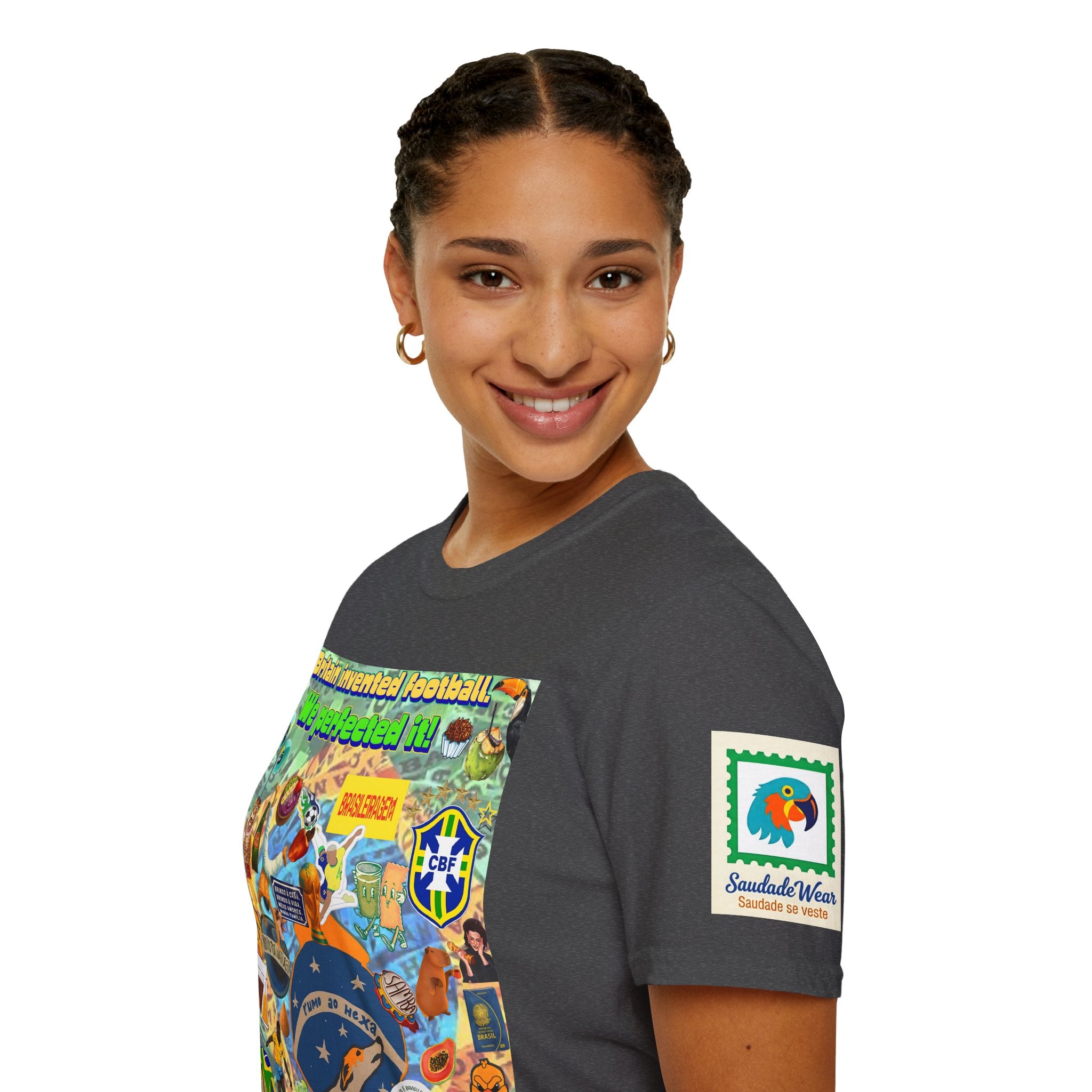 Unisex Graphic T-Shirt | Brasil x Britain - O jogo nasceu lá, mas o Brasil o elevou a outro patamar!