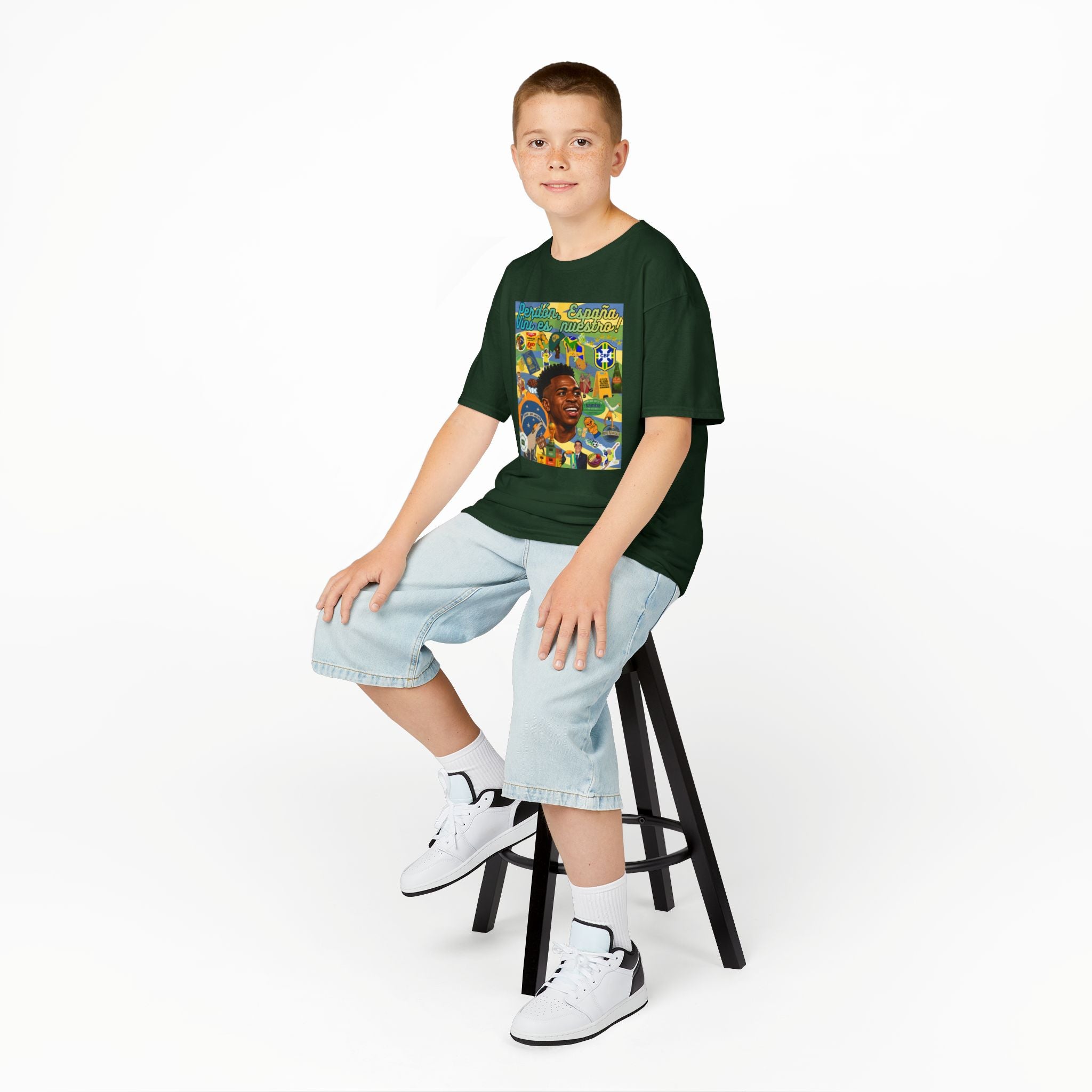 Unisex Kids 100% Algodão | Brasil x Espanha