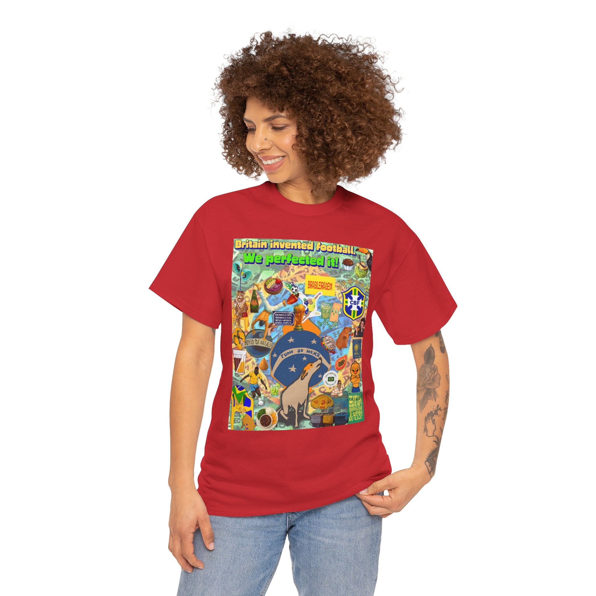 Unisex 100% Algodão OEKO-TEX®  | Brasil x Britain - O jogo nasceu lá, mas o Brasil o elevou a outro patamar!