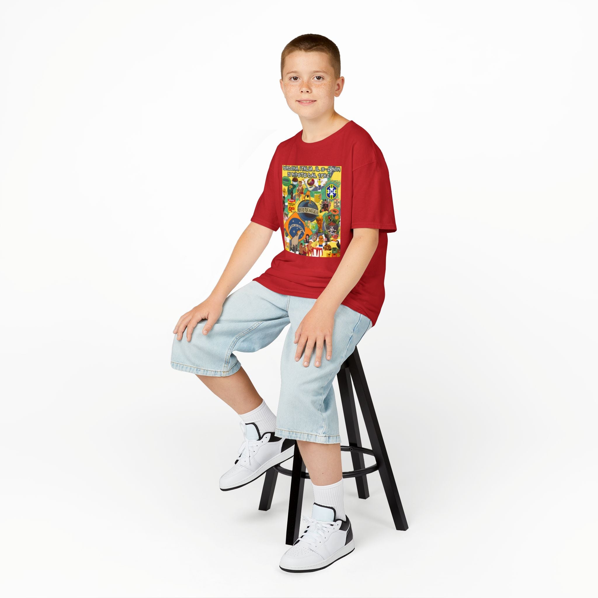 Unisex Kids 100% Algodão | Brasil x Itália