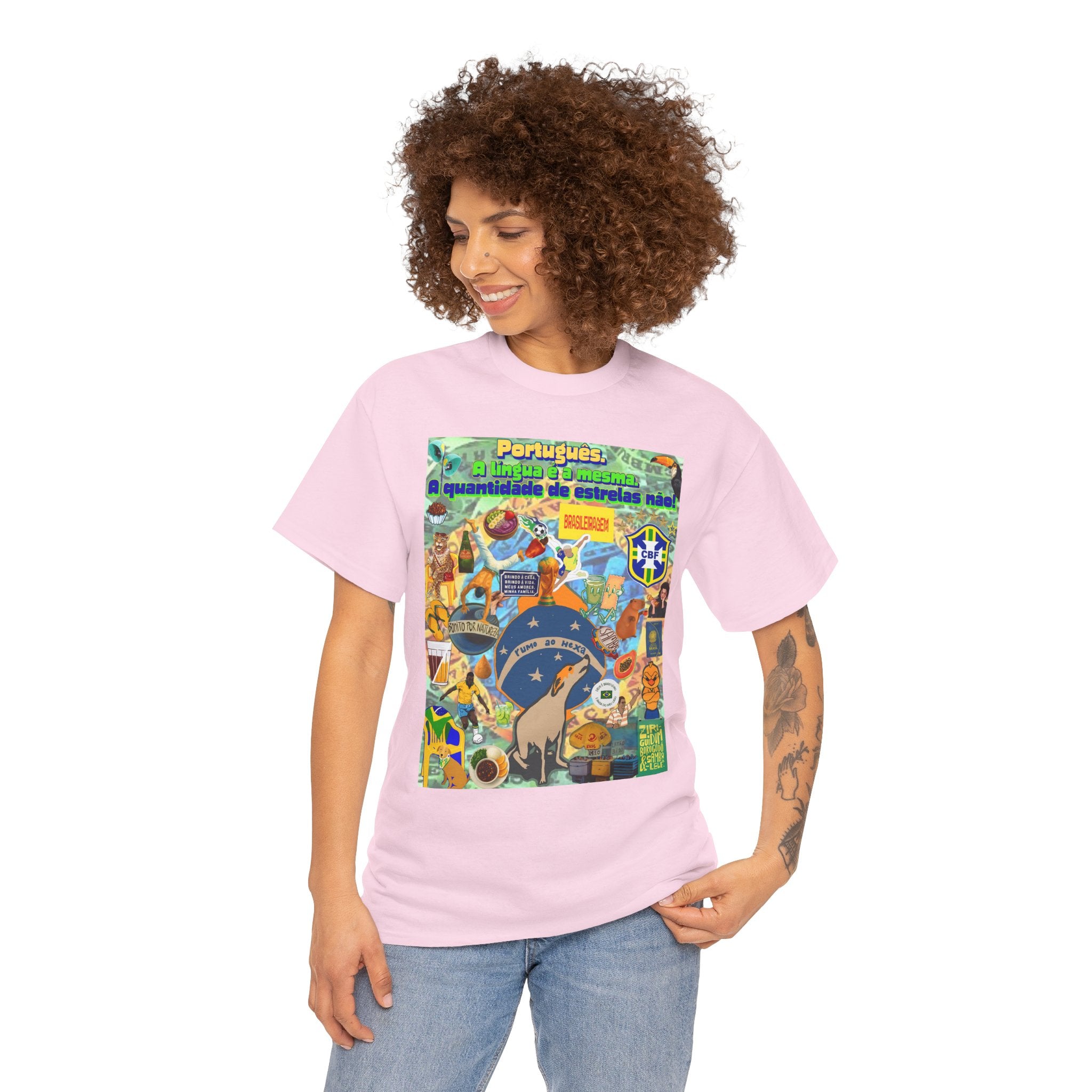 Unisex 100% Algodão OEKO-TEX®  | Brasil x Portugal - Quantidade de estrelas.