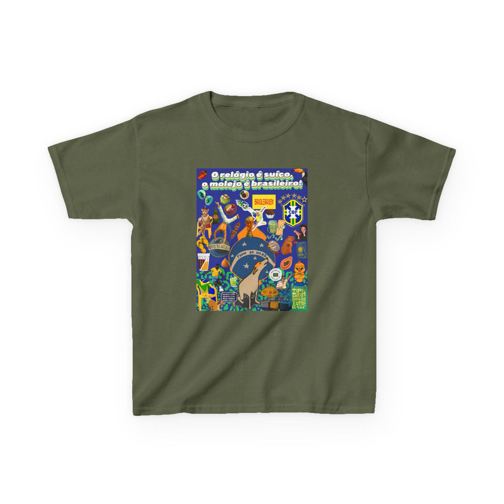 Unisex Kids 100% Algodão | Brasil x Suíça - O relógio é deles, o molejo é nosso!