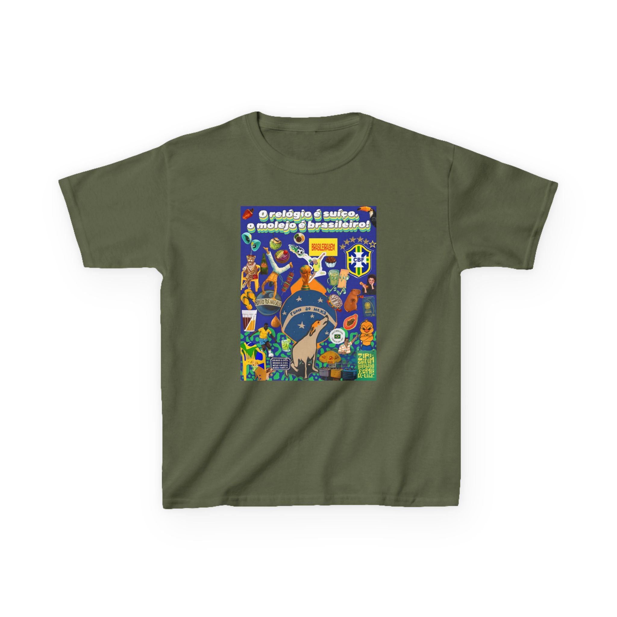 Unisex Kids 100% Algodão | Brasil x Suíça - O relógio é deles, o molejo é nosso!